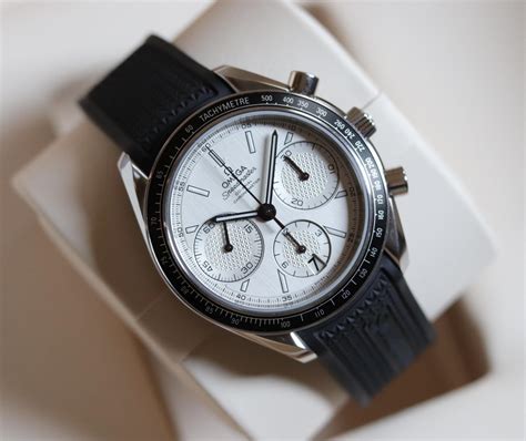 omega speedmaster racing white dial.